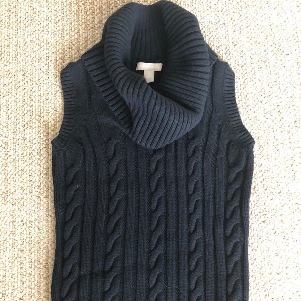 BR black cowl neck sleeveless sweater